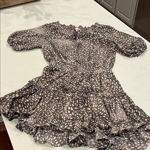 Stylish Gray Patterned Dress